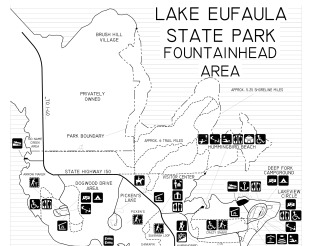 Preview of View Lake Eufaula State Park Map